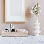 Rattan Bathroom Vanity Trays Toilet Tank Baskets Long Narrow Hand Towel Storage - Image 7