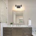SOLFART Matt Black 2 Lights Wall Sconces Bathroom Light Fixtures Wall Light - Image 8