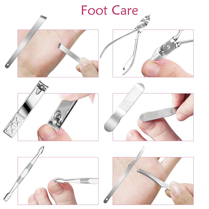 Teamkio 18pcs Manicure Set Pedicure Nail Clippers Set Travel Hygiene Kit - Image 4