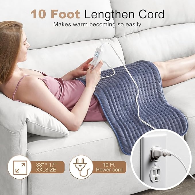 VAAGHANM Heating Pad: 33 x 17 inches Electric Heating Pad - Image 4
