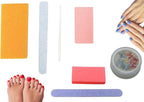 Disposable Nail Care Kit Set, 4-in-1 Pedicure Kit w/Pumice Sponge and 2-in-1 by YEAHGOSHOPPING