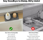 3 Pack Diatomite Stone Sink Tray, Water Absorbing Mat - Image 4