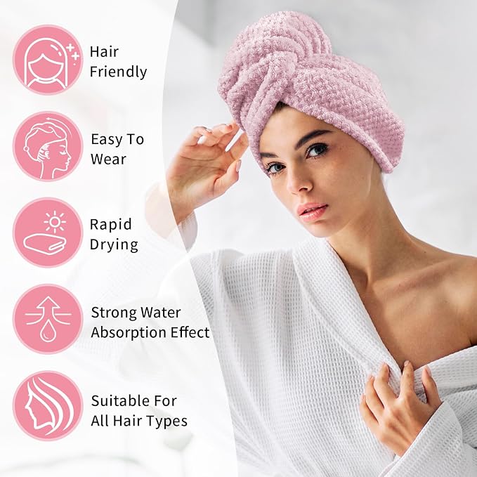 my novel things 3 Pack Hair Towel Wrap - Image 4