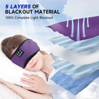 TOPOINT Sleep Mask with Bluetooth Headphones, Breathable Silk Eye Mask - Image 2