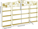 4 Tier Wall-Mounted Nail Polish Storage Racks 3PCS Metal Nail Polish Organizer - Image 3