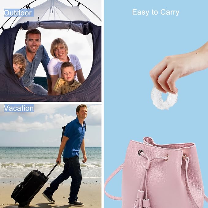 150 PCS Upgrade Disposable Shower Caps. Ceizioes Waterproof Hair Bath Caps. - Image 7