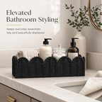 Scalloped Toilet Tank Basket for Back of Toilet, Bathroom Organizer for Tank Top - Image 5