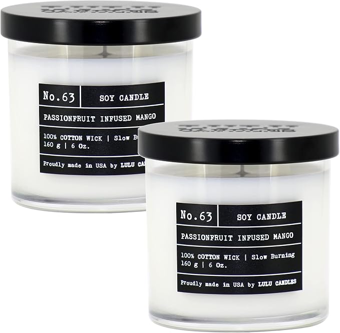 Lulu Candles | Passionfruit Infused Mango | Luxury Scented Soy Jar Candle | by LULUCANDLES
