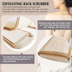 Natural Loofah Sponge Back Exfoliating Scrubber Combo Set, Seep Cleansing Skin - Image 3