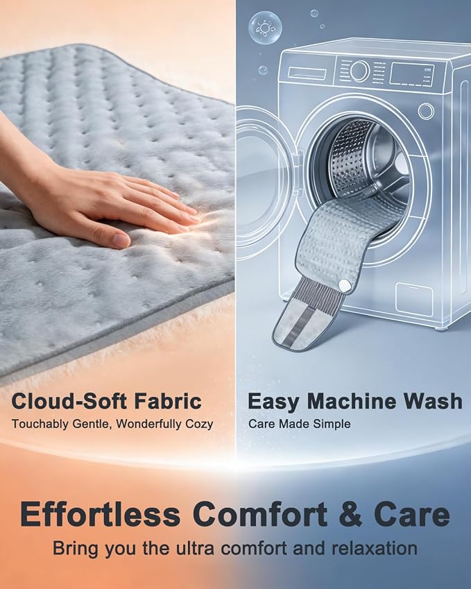 Heating Pad for Back Pain Relief, 4 Timers & 6 Temperatures, Auto Shut-Off - Image 7