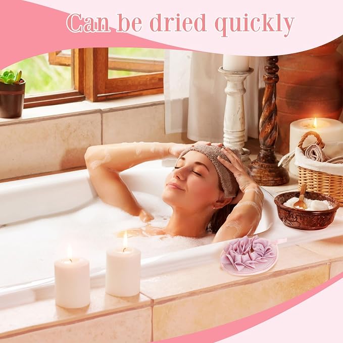 Boao 6 Pcs Bath Shower Pouf Sponge Mesh Pouf Shower Ball Exfoliating Body - Image 4