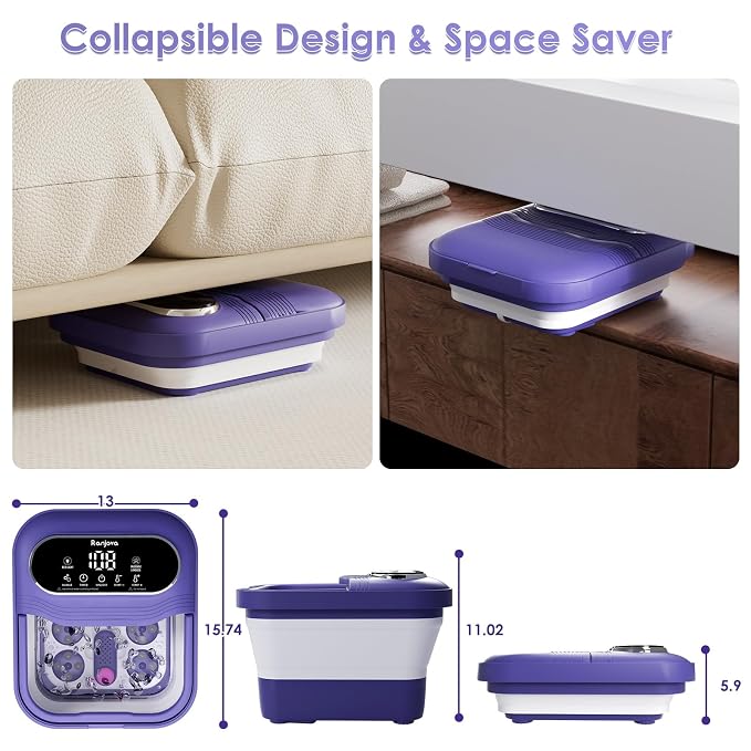Ranjova Foot Spa Electric Rotary Massage, Collapsible Foot Bath - Image 6