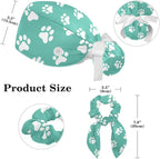Adjustable Brown Dachshund Dog Blue Surgical Scrub Cap - Image 2