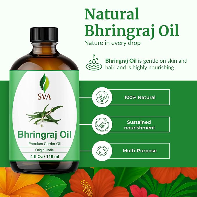 SVA Bhringraj Premium Carrier Oil 4oz - Image 2