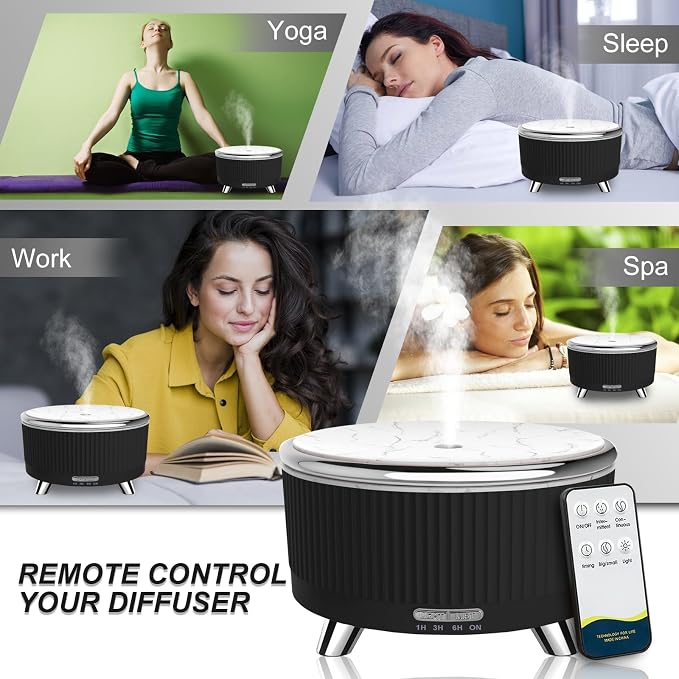 Diffusers for Essential Oils Large Room, 500ml Aromatherapy Diffuser Cool Mist - Image 4