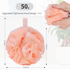 FARMOGA Bath Loofah Sponge Body Scrubber Shower Sponge Exfoliating Mesh Pouf - Image 2