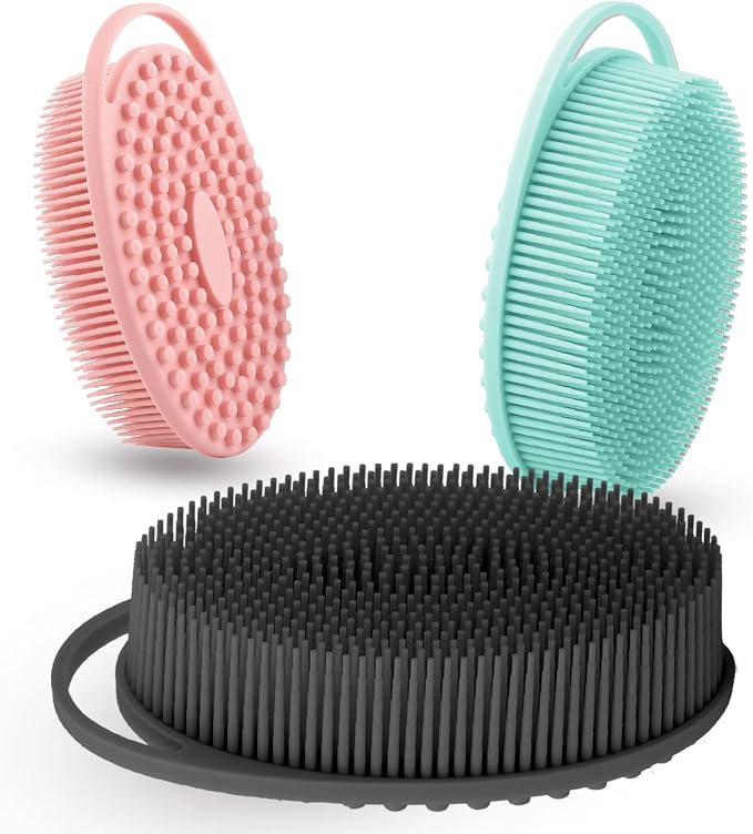 Silicone Body Scrubber 3 Pack Silicone Loofah Exfoliating Body Scrubber Soft by Unknown