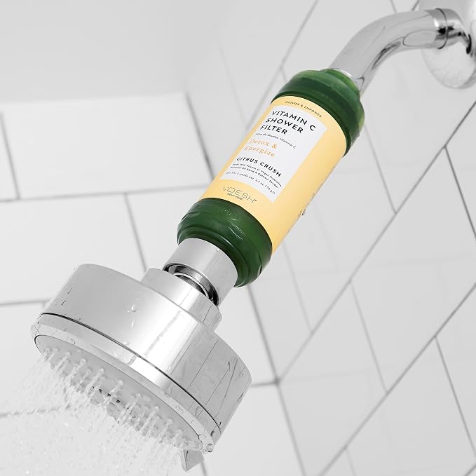 VOESH Vitamin C Shower Filter, Citrus Crush, Shower Aromatherapy, Water Purifier - Image 3