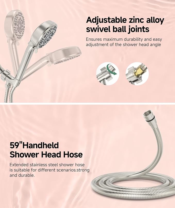 Filtered Shower Head with Handheld, 9-Spray Mode High Pressure Detachable - Image 7