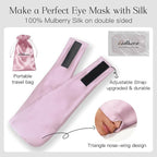 100% Natural Silk Eye Mask for Women Men, Soft Pressureless Cooling Blackout - Image 6