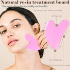 Gua Sha Facial Massage Tool and Roller Set, Facial Massager - Image 4