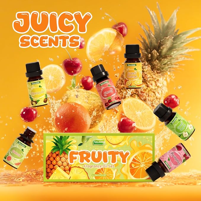 SALKING Fruity Fragrance Essential Oils Set, Essential Oil Gift Set Scented Oils - Image 2