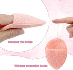 9PCS Drop Shape Exfoliating Face Scrubber Sponge Daily Cleansing Facial Sponges - Image 5