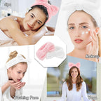 Casoty Black White Pink Skincare Headband - Image 4