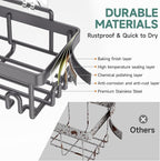 Veken Rustproof & Waterproof Shower Caddy 6-Pack, No Drilling Adhesive Shelves - Image 4