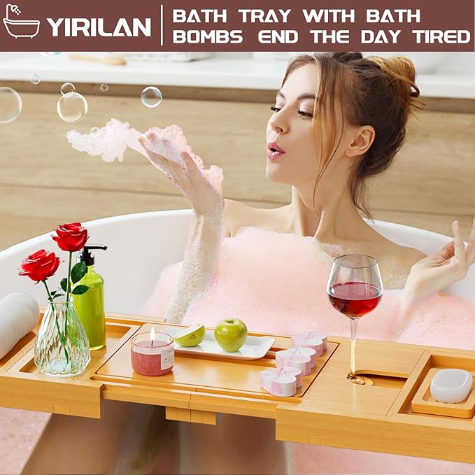 Yirilan Lux Expandable Bathtub Tray Caddy - Image 5
