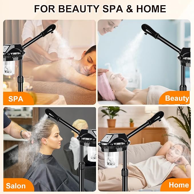 Professional Facial Steamer for Deep Hydration, Ozone Face Steamer - Image 7