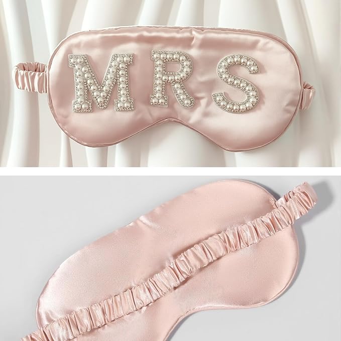 Bride Sleep Mask, Bride Eye Mask, Mrs Satin Bridal Eye Maskes Soft Sleep Maskes - Image 6