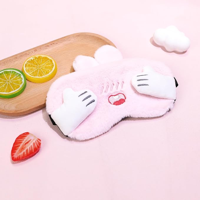 PERFECTSIGHT Sleep Eye Masks, Cute Bunny Sleep Eye Cover Lightweight Adjustable - Image 4