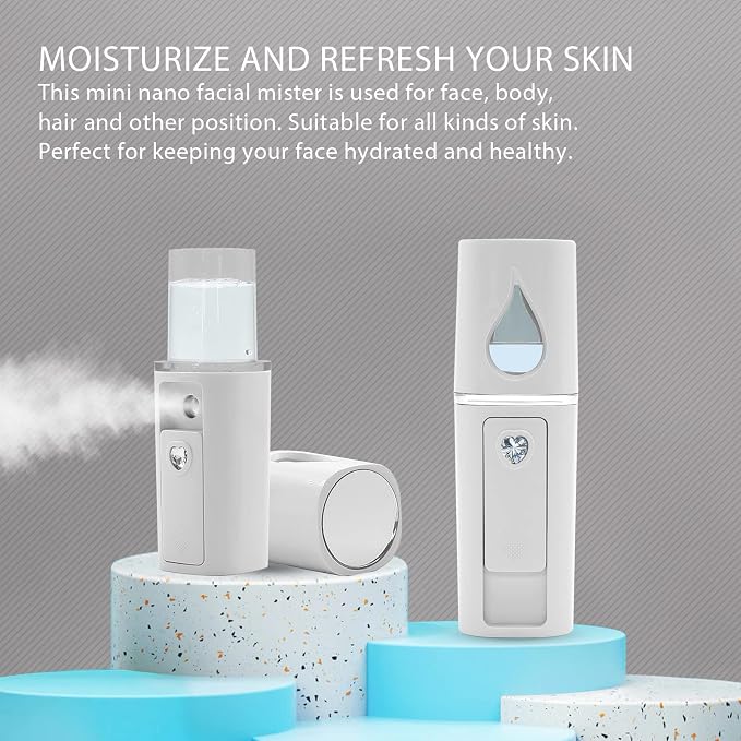 Nano Facial Mister Portable Mini Face Mist Handy Sprayer Automatic Eyelash - Image 2