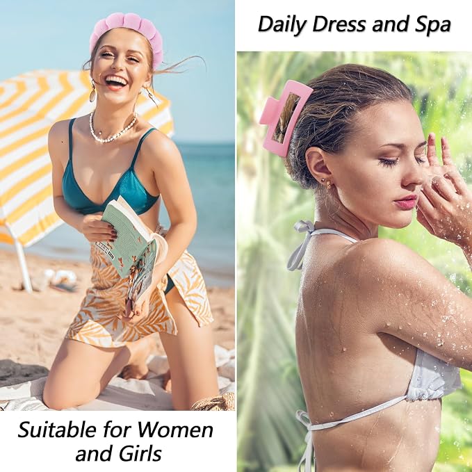 VELSCRUN Spa Headband, Makeup Face Wash Skincare Headbands, Stuff - Image 5