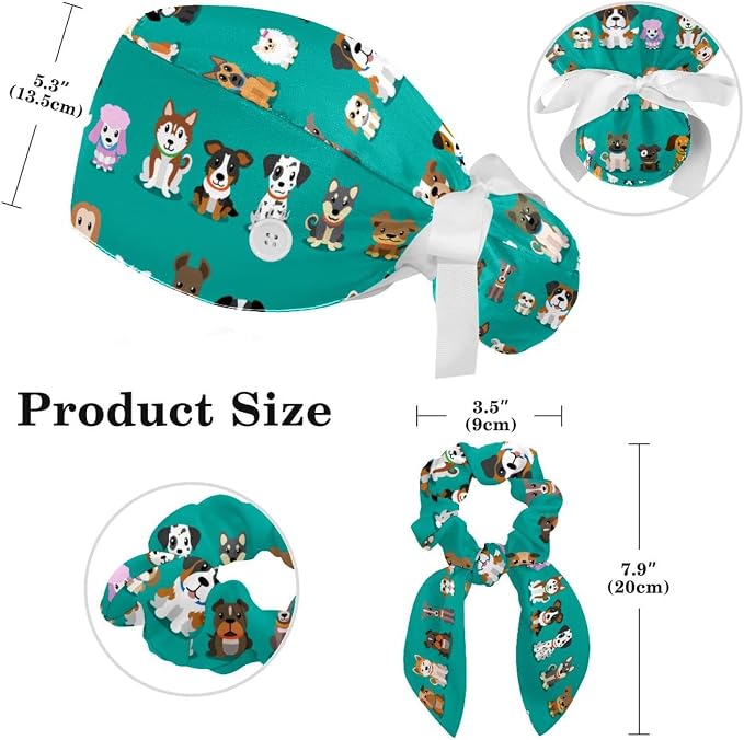 Ethnic Aztec Pattern Adjustable Scrub Cap Hat - Image 2