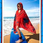 Peryiter 1 Pcs Spider Hooded Bath and Beach Towel 100% Cotton Pool Towels - Image 4
