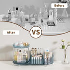 Rotating Makeup Organizer for Vanity, 2 Perfume Trays - Image 6