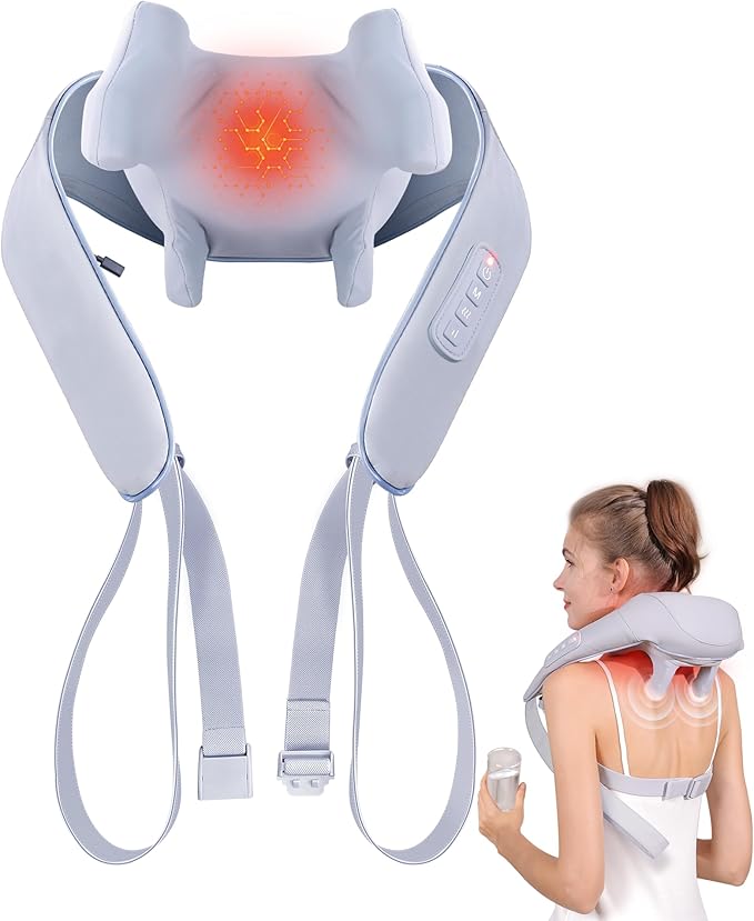 MASGRE Electric Shiatsu Back and Neck Massager, Cordless Shoulder Massager by MASGRE
