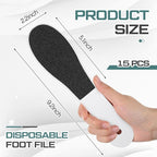 Lothee 15 Pack Foot File Foot Callus Remover Double Sided Professional - Image 2