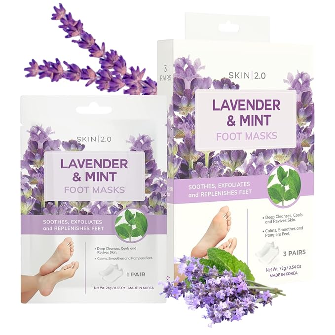 Skin 2.0 Lavender & Mint Foot Masks by Skin20