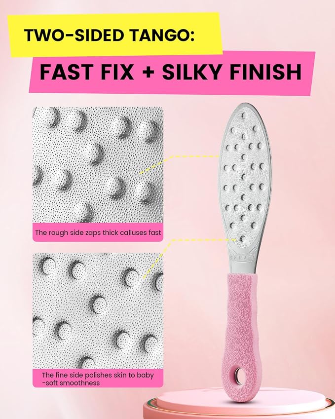 BEZOX Slim Metal Foot File Callus Remover – Double-Sided Foot Scrubber - Image 3