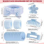 16 Pcs Skincare Headband Set, Face Washing Headband - Image 2