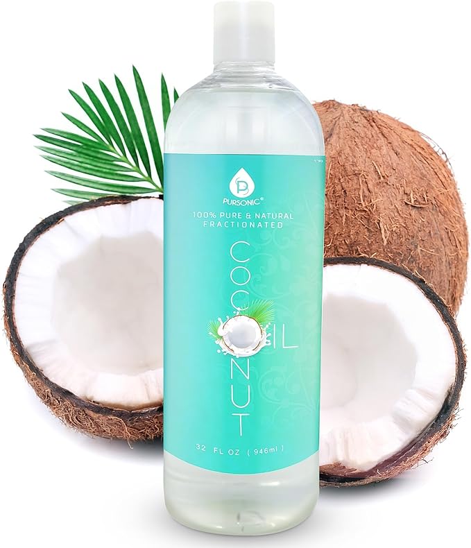 Pursonic Pure Unscented Fractionated Coconut Oil - 32 Oz Multipurpose Oil by Pursonic