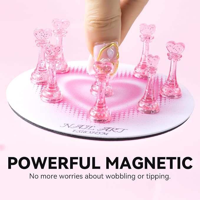 Nail Stands for Press On Nails Painting Display Practice, Powerful Magnetic - Image 4
