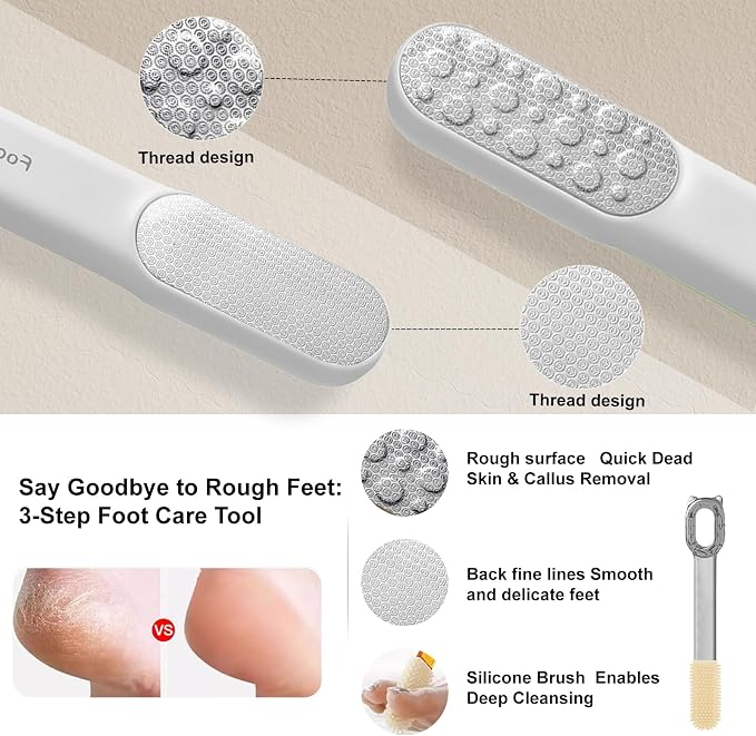 Double-Sided Stainless Steel Foot File, Foot Callus Remover & Foot Scrubber - Image 2