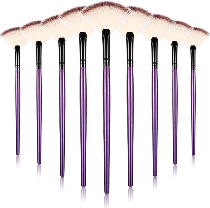 9 Pieces Facial Fan Mask Brushes, Soft Facial Applicator Brushes Tools by Maitys