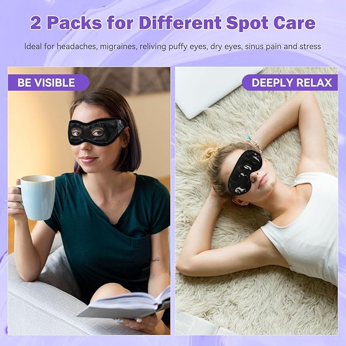 LEOSTEP 2 PCS Cooling Gel Eye Mask Reusable Cold Eye Mask, Frozen Eye Compress - Image 6
