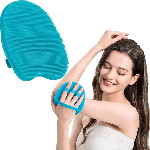 1 Pack Pure Silicone Food-Grade Body Brush Shower Cleansing Scrubber Gentle by Hommiesafe