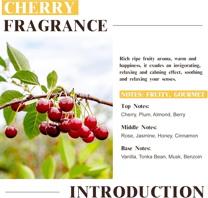 EUQEE 2.02 Fl oz Cherry Fragrance Oil, 60ml Premium Essential Oil - Image 3